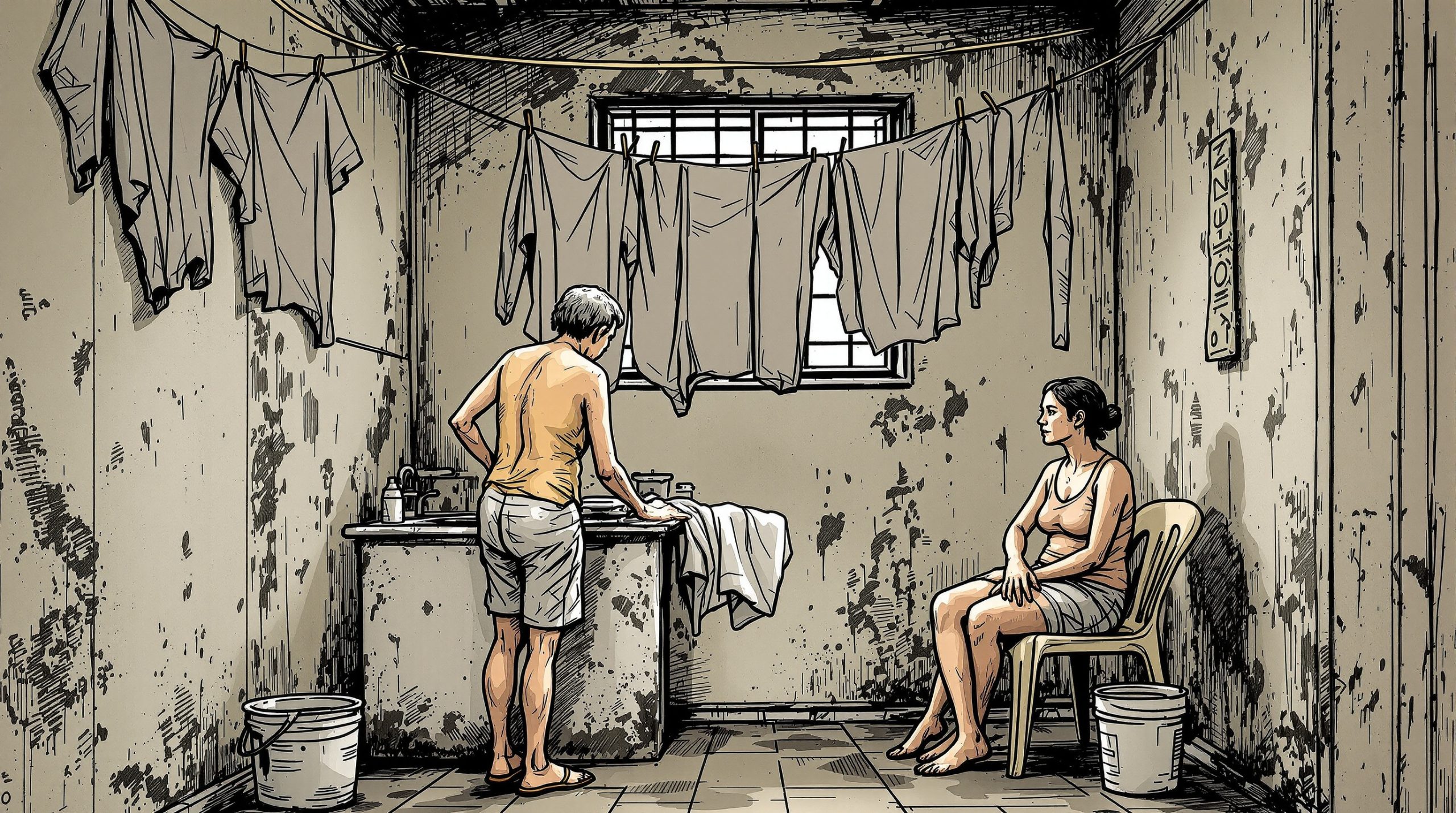 
Reparto de Los Domingos: cuerpos que descansan bajo vigilancia
