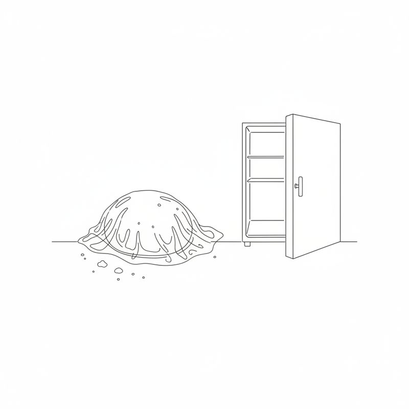 Ilustración: la bola de masa se envuelve en film transparente y se enfría