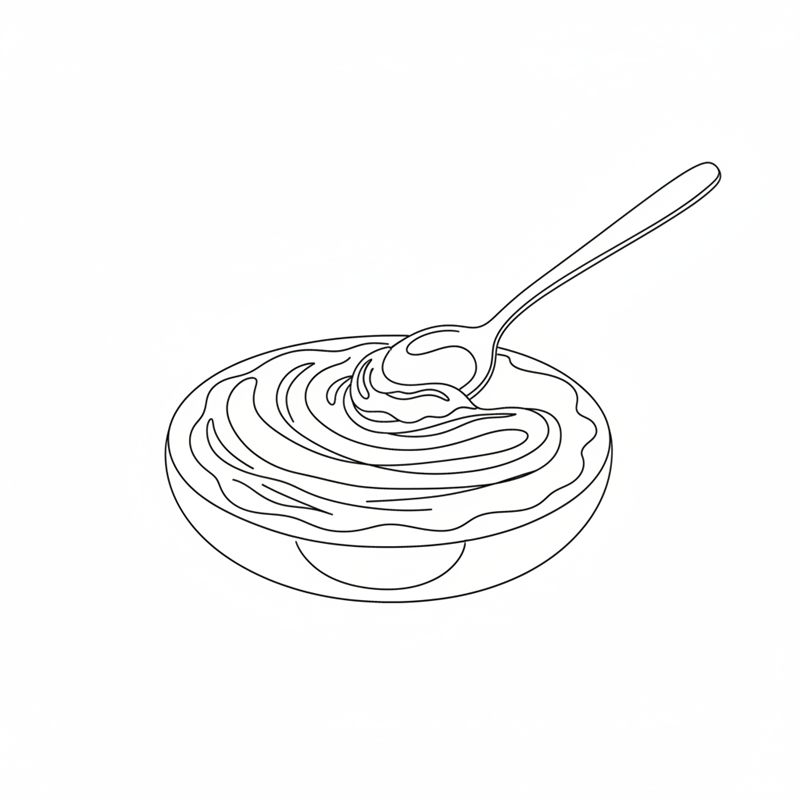 Ilustración: se unta salsa en la mitad inferior de un pan de hamburguesa