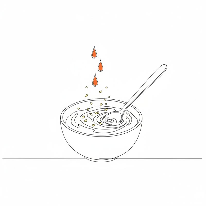 Ilustración: se mezcla mayonesa con sriracha y ralladura de limón en un cuenco pequeño con una cuchara