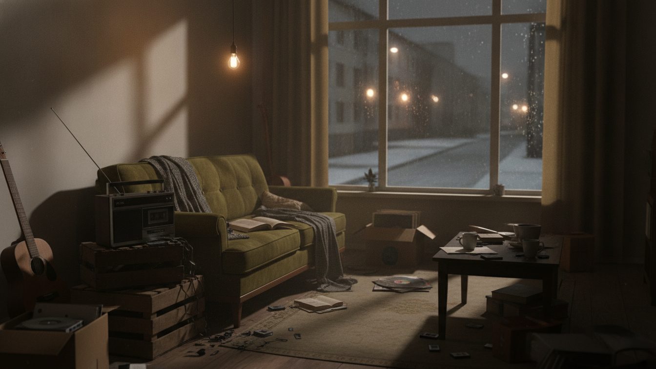 Interior que evoca la atmósfera de Amores perros