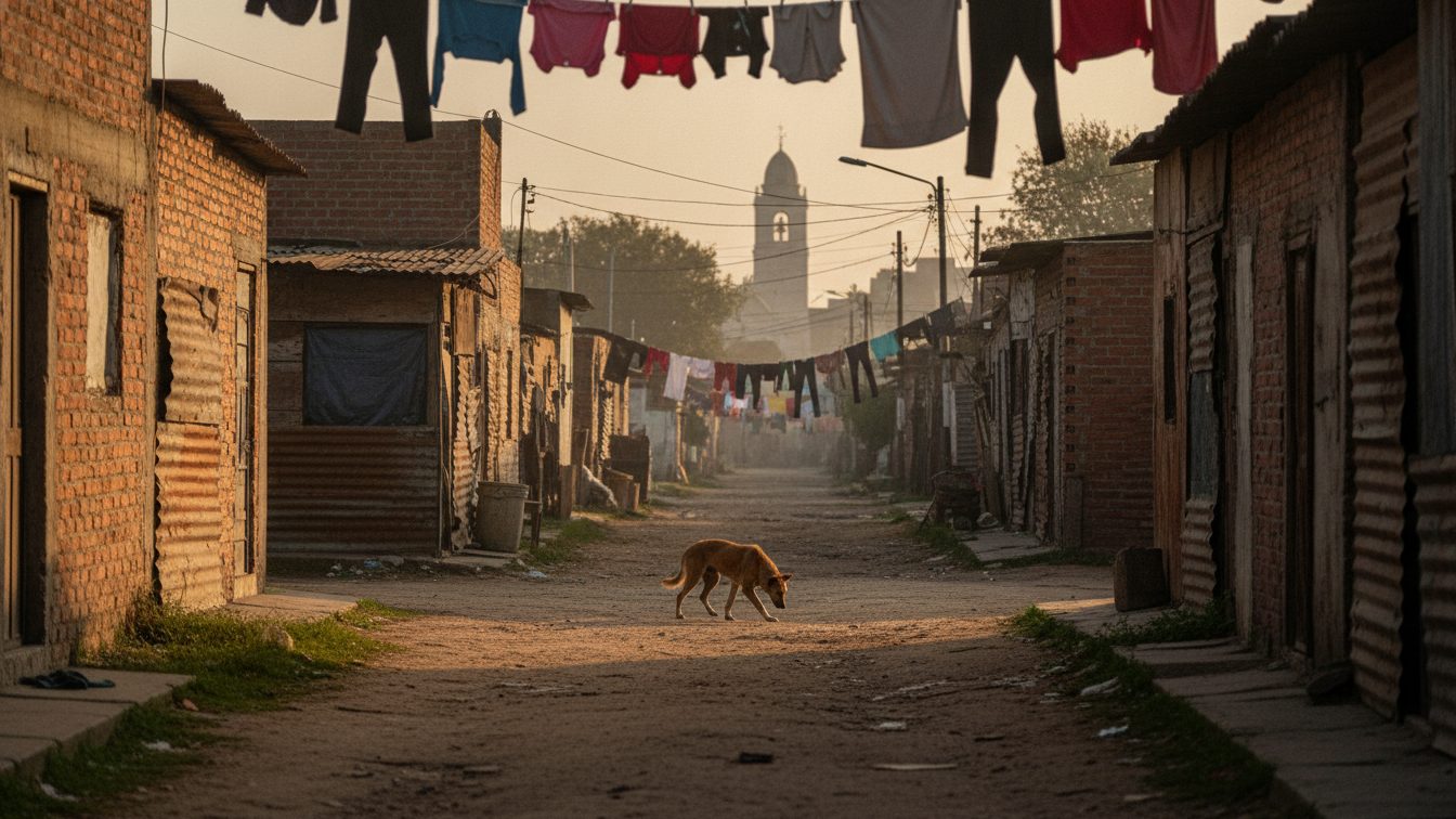 Exterior que evoca el mundo de Elefante blanco