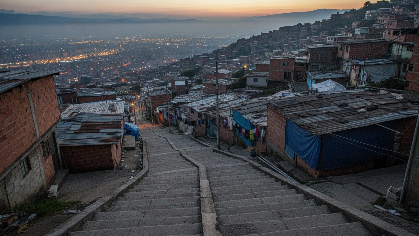 Exterior que evoca el mundo de La vendedora de rosas